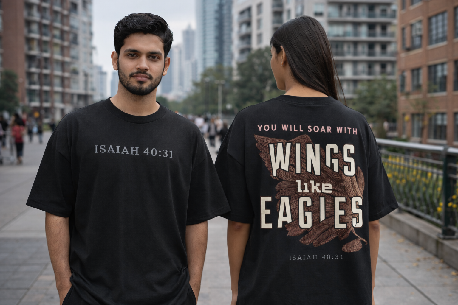 Wings like Eagles Oversized Classic T-Shirt