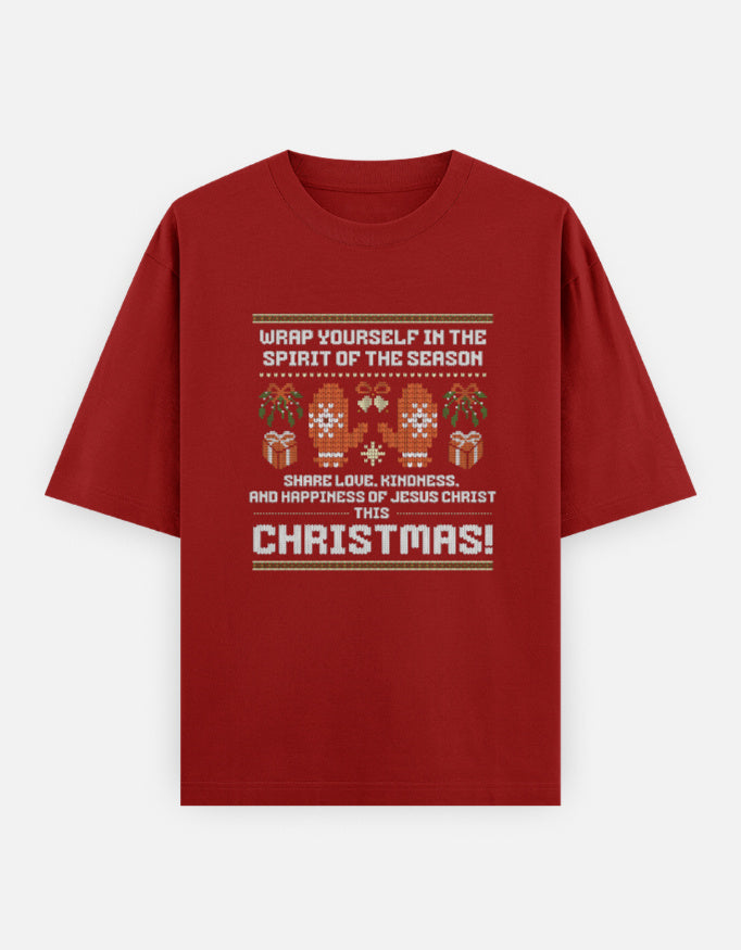 Christmas Knit oversized Christian t-shirt - Eternus Wear