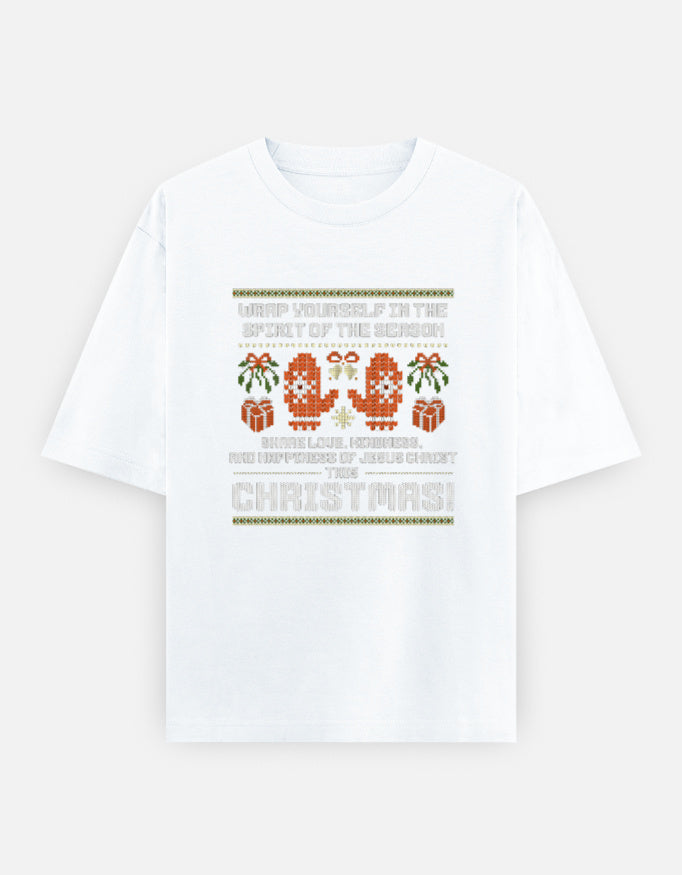 Christmas Knit oversized Christian t-shirt - Eternus Wear