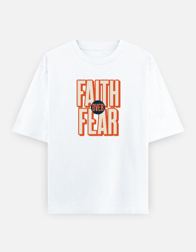 Faith Over Fear oversized Christian t-shirt - Eternus Wear