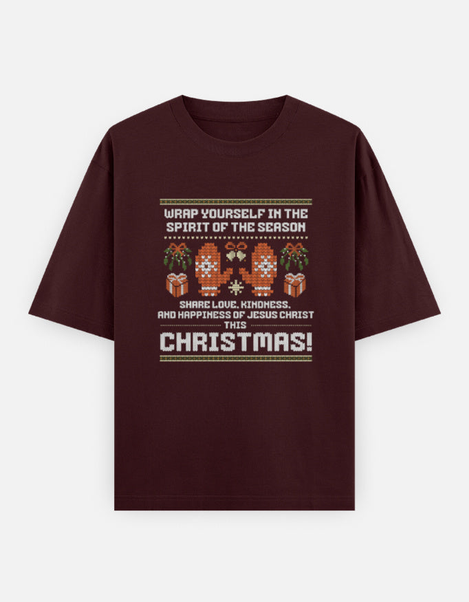 Christmas Knit oversized Christian t-shirt - Eternus Wear