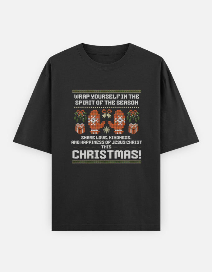 Christmas Knit oversized Christian t-shirt - Eternus Wear