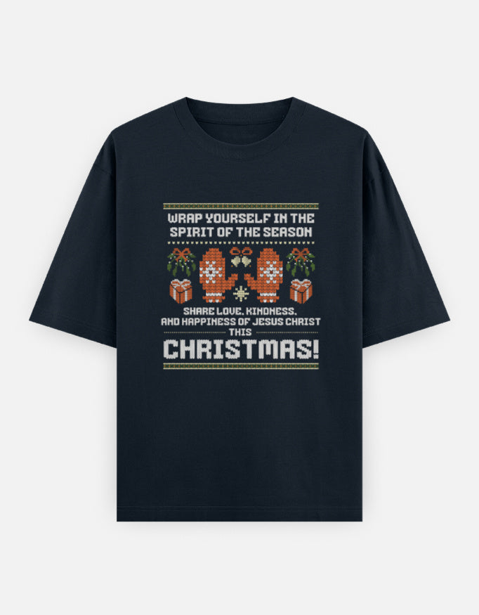 Christmas Knit oversized Christian t-shirt - Eternus Wear