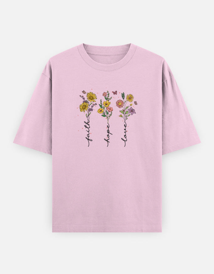 Faith Hope Love oversized Christian t-shirt - Eternus Wear