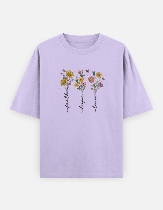Faith Hope Love oversized Christian t-shirt - Eternus Wear