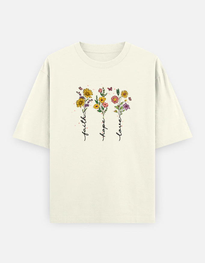 Faith Hope Love oversized Christian t-shirt - Eternus Wear