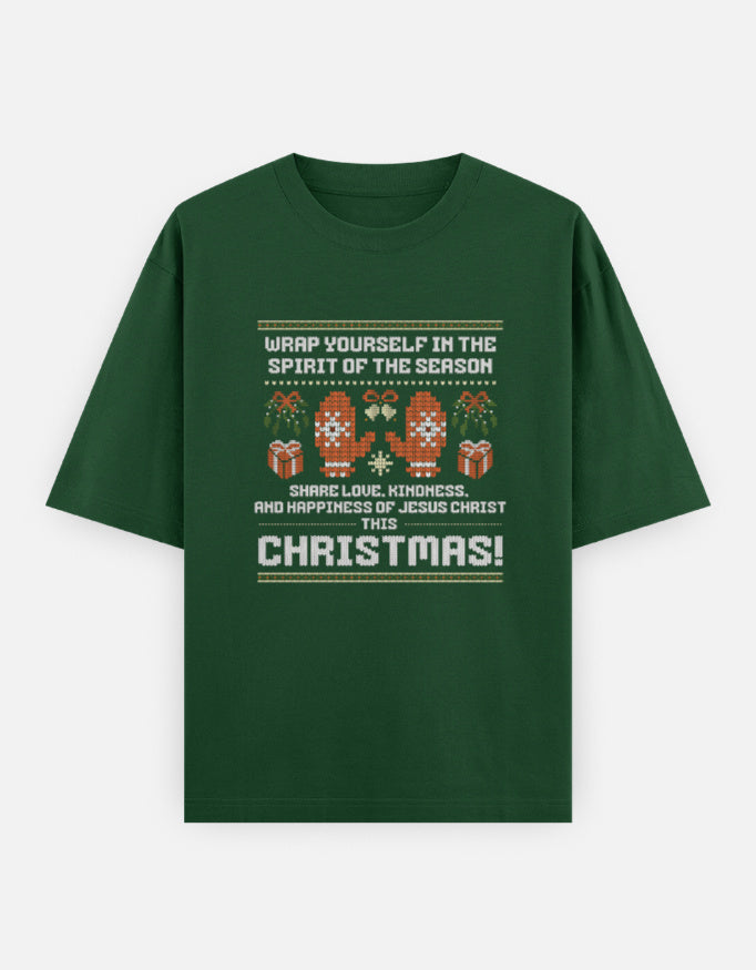 Christmas Knit oversized Christian t-shirt - Eternus Wear