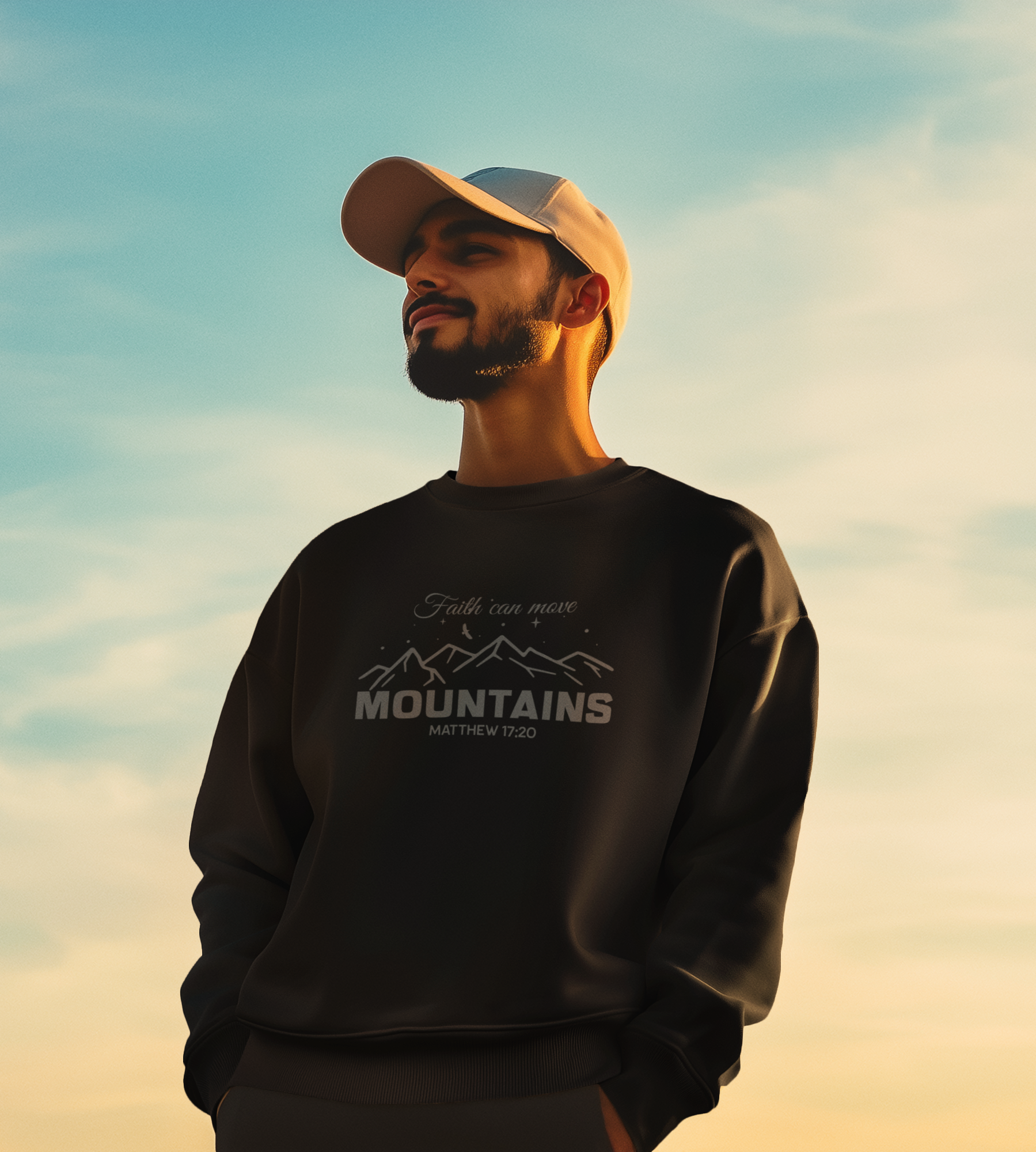 Faith can move mountains Unisex Oversized Sweatshirt