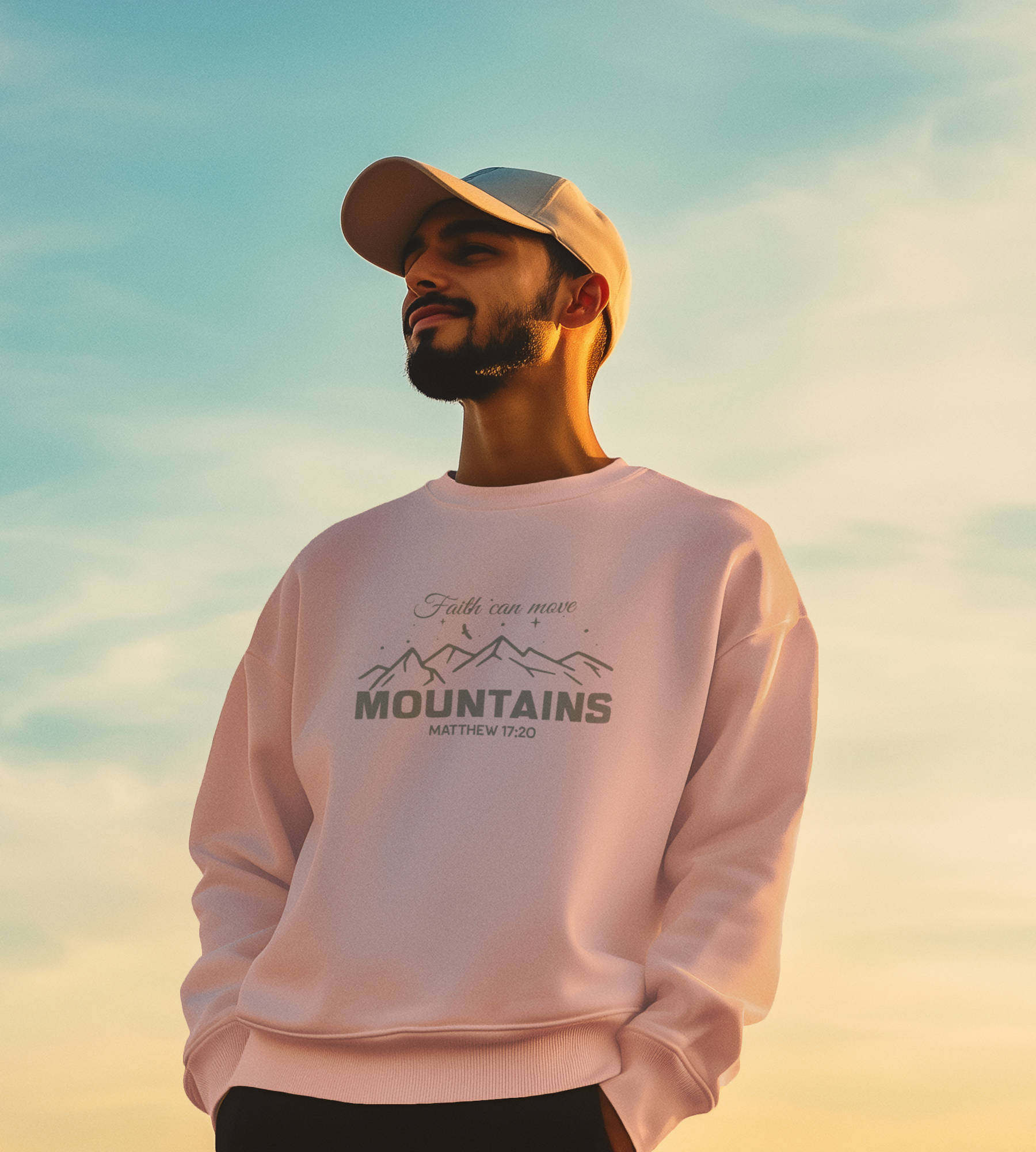 Faith can move mountains Unisex Oversized Sweatshirt
