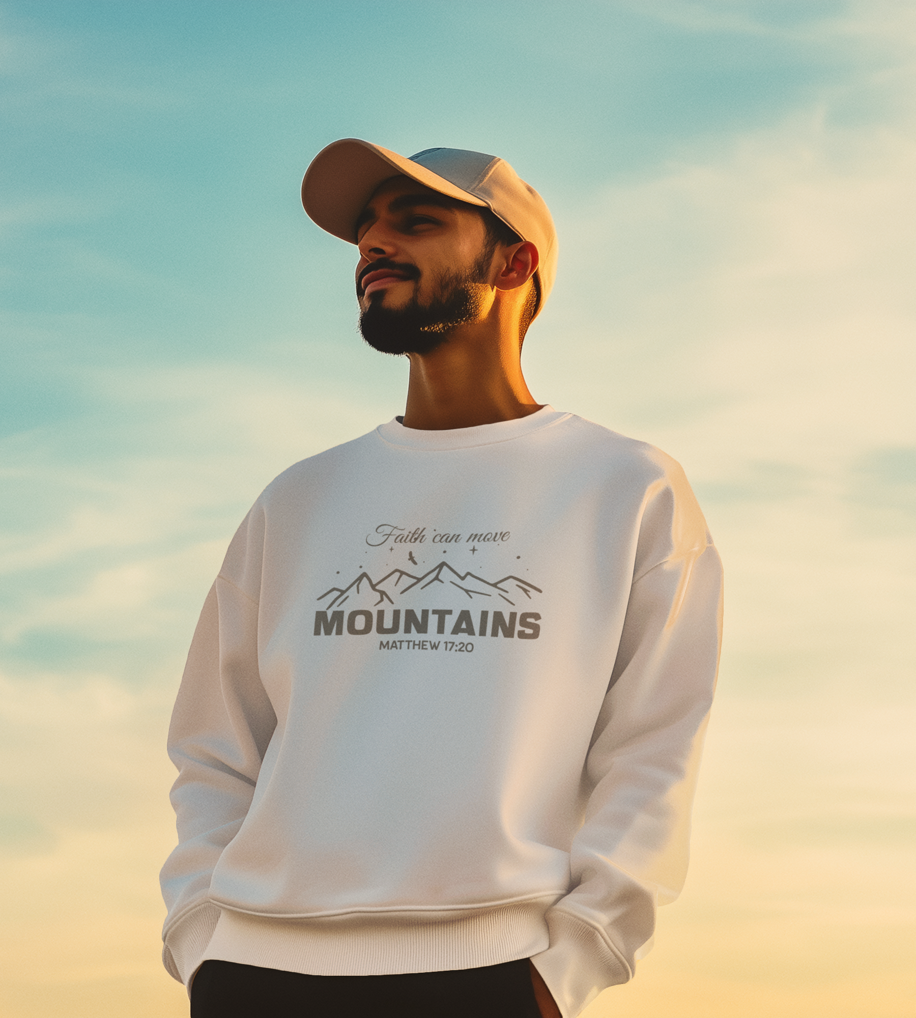 Faith can move mountains Unisex Oversized Sweatshirt