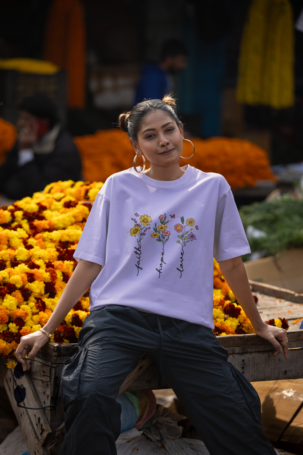 Faith Hope Love oversized Christian t-shirt - Eternus Wear